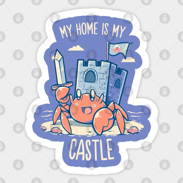 My Home is My Castle - Hermit Crab Sticker by TechraNova